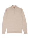 Reiss Blackhall Quarter-zip Sweater In Blackhall Wheat Melange