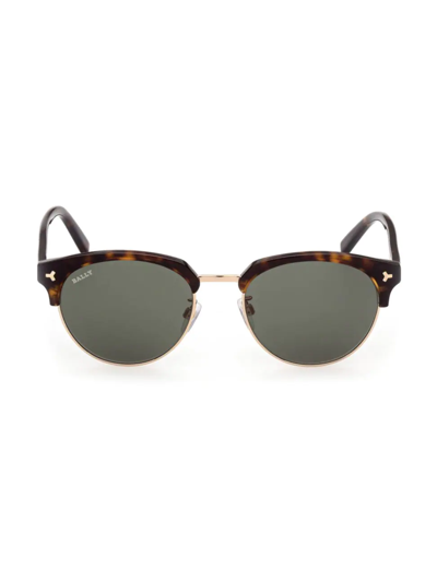 Bally Browline 54mm Round Sunglasses In Brown