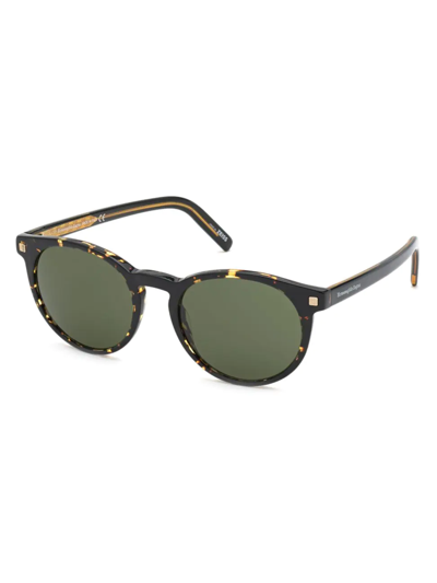 Zegna Round 54mm Sunglasses In Brown