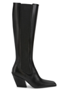 Prada Black Leather Boots In Nero