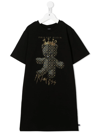Philipp Plein Junior Teen Cotton Teddy-bear Print T-shirt In Black