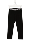 Philipp Plein Junior Leggings With Rhinestones In Black