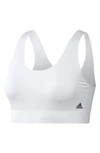 Adidas Originals Women's Adidas Purelounge Light-support Bra (plus Size) In White/black
