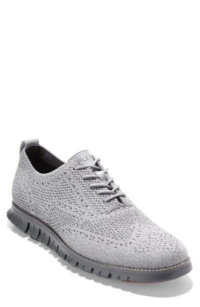 Cole Haan Zerogrand Stitchlite Wing Oxford In Gray Knit