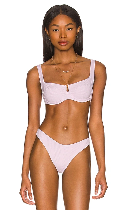 L*space Lspace Camellia Bikini Top In Beige