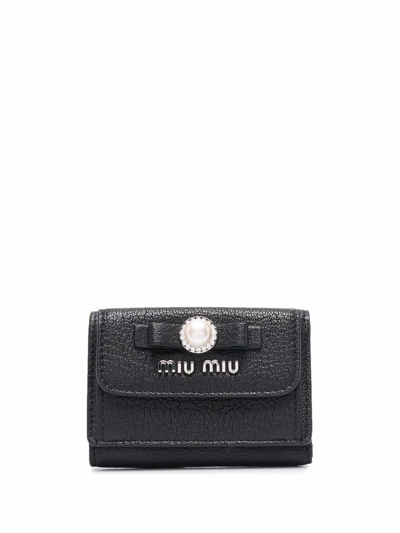 Miu Miu Women's  Black Leather Wallet