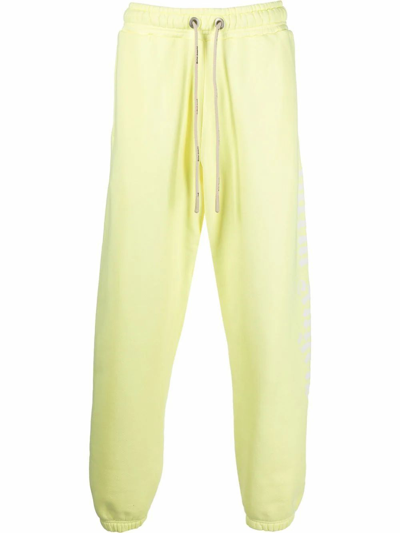 Palm Angels Neon Yellow Cotton Track Suit Trousers