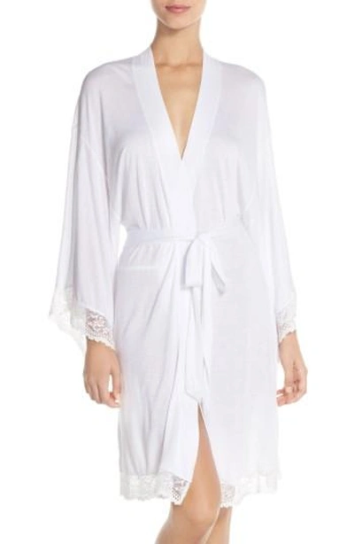 Eberjey Mariana The Mademoiselle Kimono Dressing Gown In White