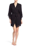 Eberjey Colette Mademoiselle Kimono Robe In Black