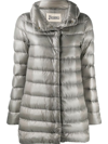 HERNO WOMEN'S  GREY POLYESTER DOWN JACKET