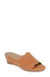 Bettye Muller Concepts Seema Suede Wedge Mule In Chili Suede