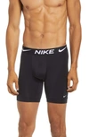 Nike 3-pack Long Boxer Briefs In Black/black/black