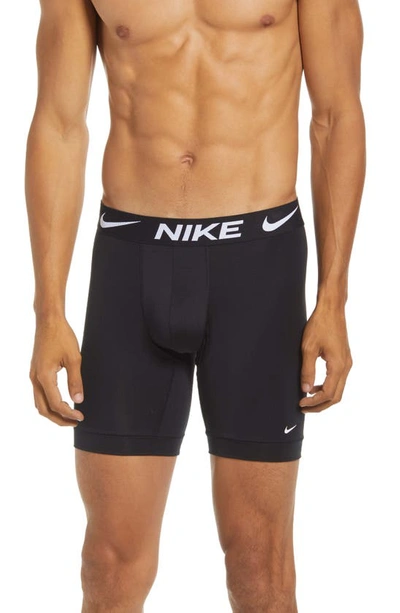 Nike 3-pack Long Boxer Briefs In Black