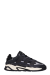 ADIDAS ORIGINALS ADIDAS NITEBALL SNEAKERS IN BLACK LEATHER AND FABRIC