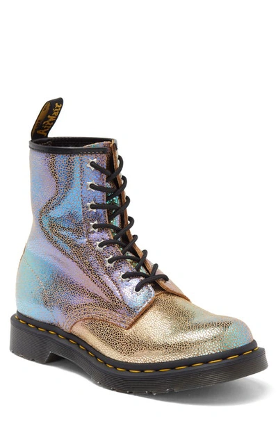 Dr. Martens 1460 Sand Rainbow Ray Multi Leather 8-eye High Heel Boots