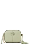 Tory Burch Mcgraw Leather Camera Bag In Pine Frost