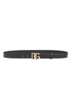 Dolce & Gabbana Dolce&gabbana Dg Logo Leather Belt In Nero