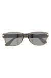 Persol Polarized Rectangular Sunglasses In Grey