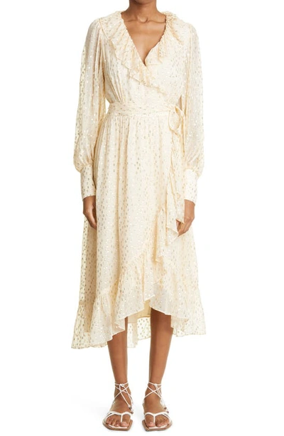 zimmermann champagne dress BNWT! ZIMMERMANN Silk Wrap Mini Dress (Champagne) - Size 1 | US 4-6