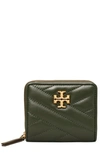 Tory Burch Kira Chevron Quilted Bifold Wallet In Sycamore / Rolled Gold