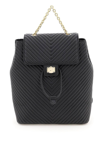 Furla 'pop Star' Leather Mini Backpack In Black