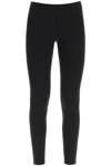 The Row Woolworth High-rise Scuba Leggings In Black