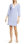 Tommy Bahama Aubrey Tile Print Tunic Dress In Deep Ultramarine