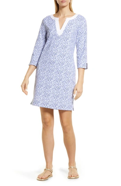 Tommy Bahama Aubrey Tile Print Tunic Dress In Blue