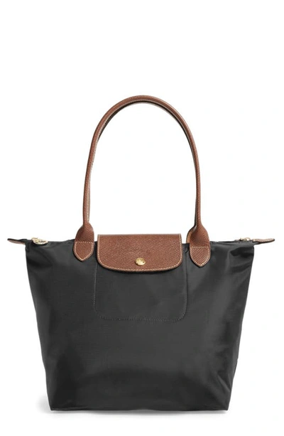 Longchamp Medium Le Pliage Nylon Shoulder Tote In Black