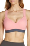 Natori Dynamic Anywhere High Impact Underwire Sports Bra In Conch Shell / Ash Navy