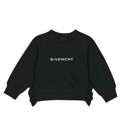 Givenchy Kids' Girls Black Cotton Sweatshirt In Nero