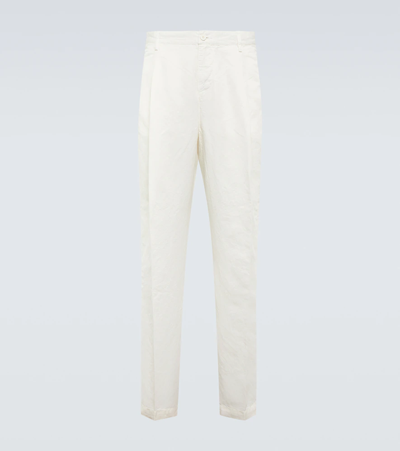 Orlebar Brown X Wham! Dunmore Linen And Cotton Pants In White Sand