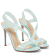 Gianvito Rossi Women's Metropolis Tpu Translucent-strap Sandals In Blue