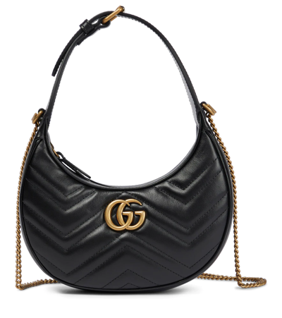 Gucci Gg Marmont Mini Shoulder Bag In Black