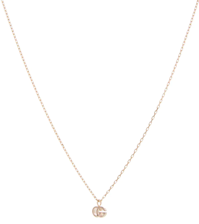 Gucci Gg Running 18kt Rose Gold Necklace In Pink Gold