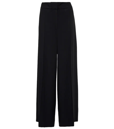 Oscar De La Renta High-waisted Straight-leg Trousers In Navy