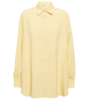 Loro Piana Neo Andre Silk Poplin Shirt In Shea Butter