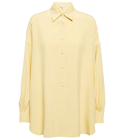 Loro Piana Neo Andre Silk Poplin Shirt In Vanilla Custard