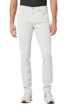 Hudson Blake Stretch Twill Slim Straight Fit Pants In Pale White