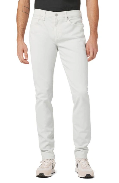 Hudson Blake Stretch Twill Slim Straight Fit Trousers In White
