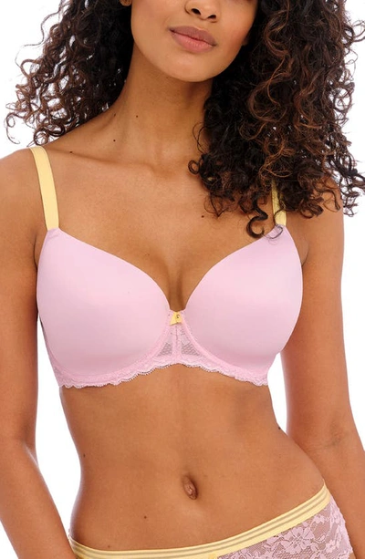 Freya Offbeat Underwire Demi Plunge Molded Bra In Macaron