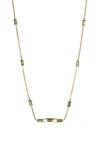 GUCCI LINK TO LOVE TOURMALINE STATION NECKLACE