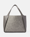 Stella Mccartney Stella Logo Felt Tote Bag In Heather Grey