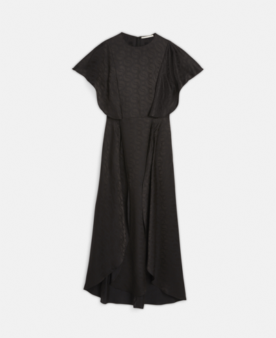 Stella Mccartney S-wave Jacquard Maxi Dress In Black