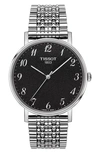 Tissot Medium Everytime Bracelet Watch, 38mm In Silver/ Black/ Silver