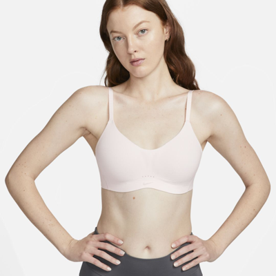 Nike Dri-fit Alate Minimalist Light-support Padded Bra In Beige-neutral In Neutral