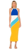 Solid & Striped The Kelly Colorblocked Dress In Yellow