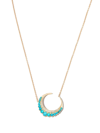 JACQUIE AICHE SMALL 18KT YELLOW GOLD CRESCENT MOON NECKLACE