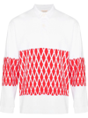 Stefan Cooke Quilted Cotton Polo Shirt In Weiss