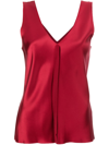 VOZ SILK RAW-EDGE TANK TOP